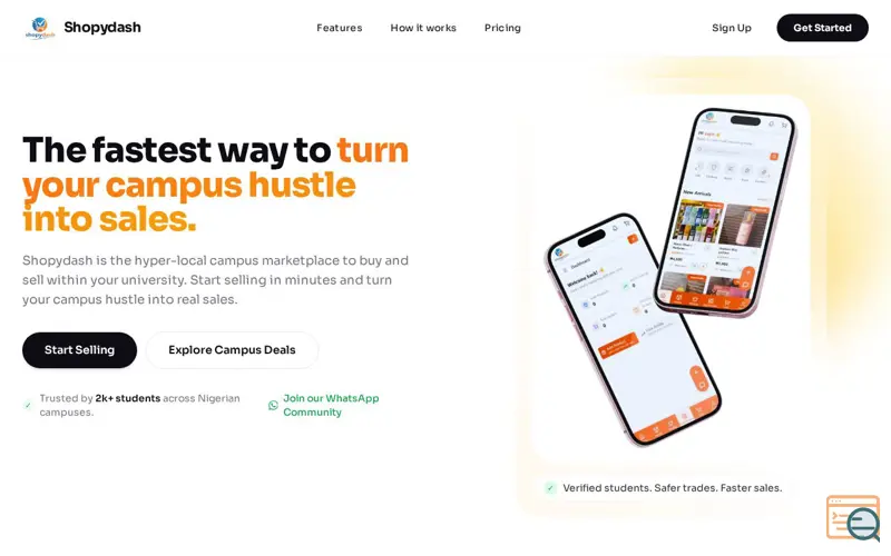 Screenshot of Shopydash