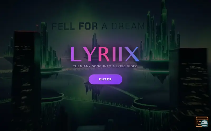 Screenshot of Lyriix