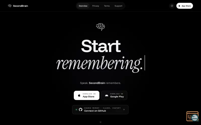 Screenshot of SecondBrain