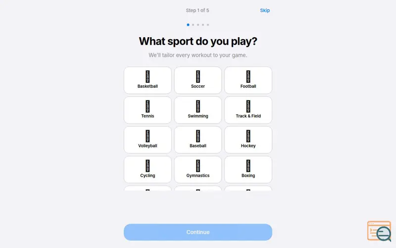 Screenshot of Athlete Workout Planner