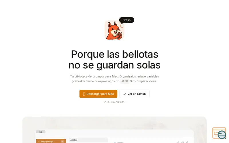 Screenshot of Stash