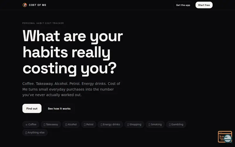 Screenshot of Cost of Me — Habit Cost Tracker
