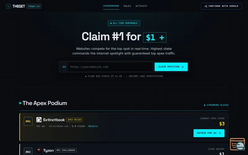 Screenshot of TheGet