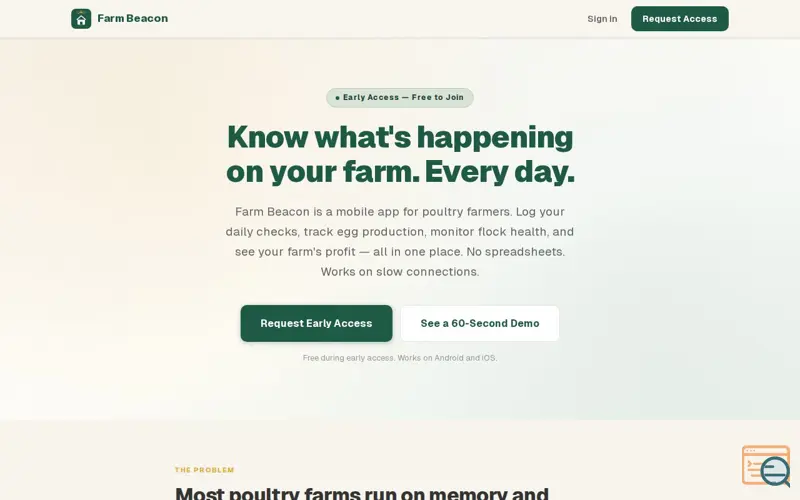 Screenshot of Farm Beacon 