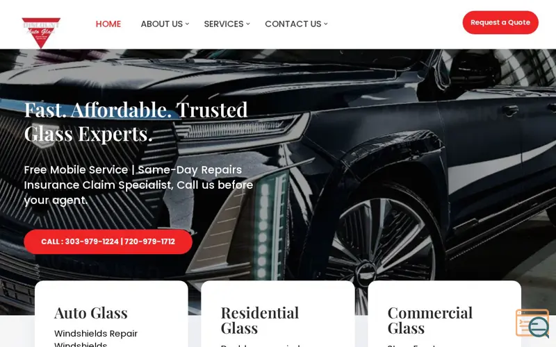 Screenshot of My Discount Auto Glass