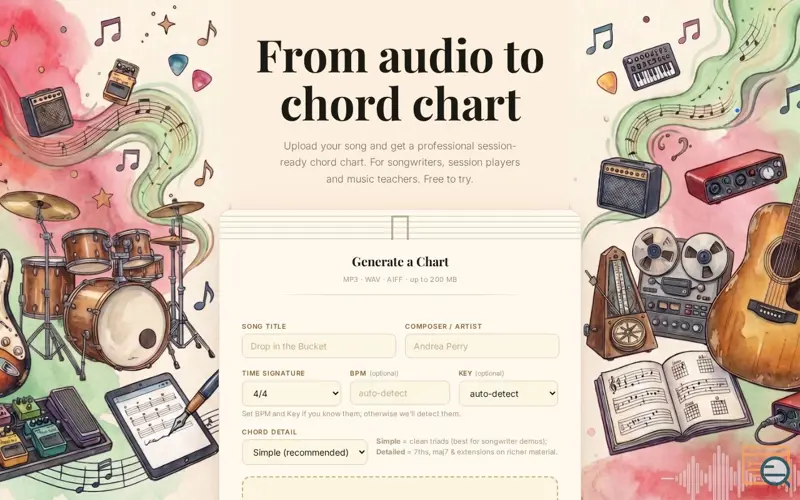 Screenshot of Chord Chart AI