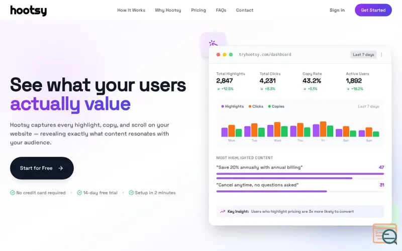 Screenshot of Hootsy