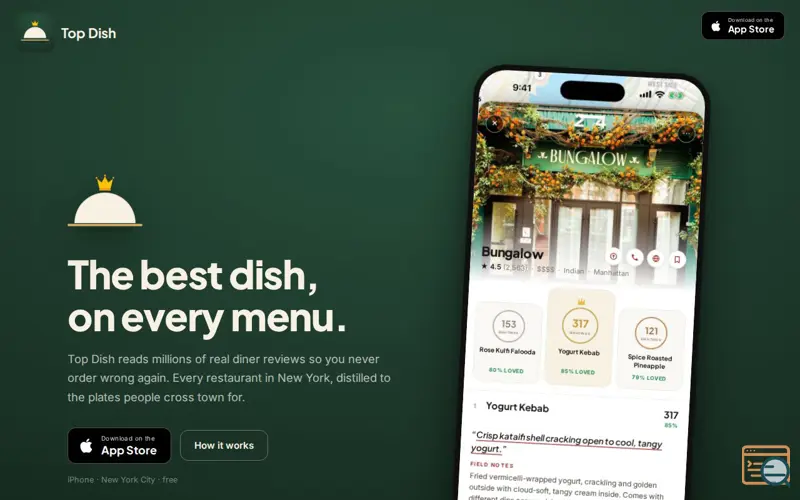Screenshot of Top Dish