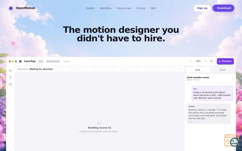 Screenshot of Openmotion