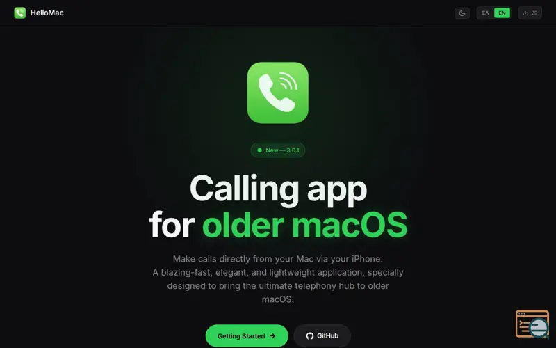 Screenshot of HelloMac
