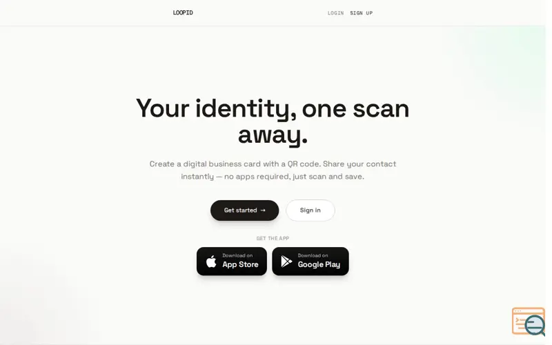Screenshot of LOOPID LINK