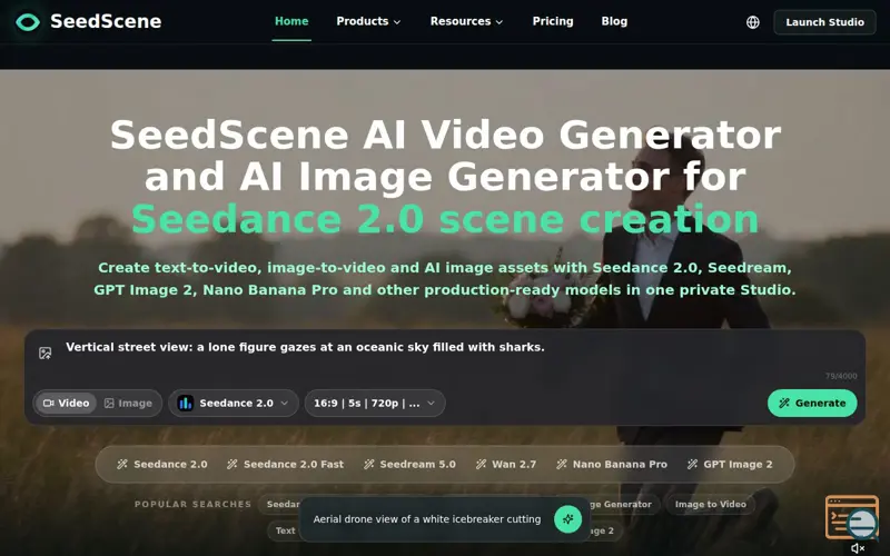Screenshot of SeedScene