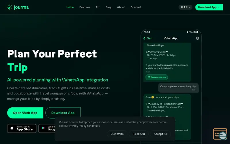 Screenshot of Jourma