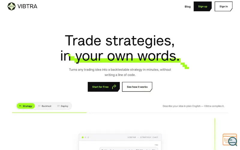 Screenshot of VIBTRA