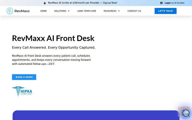 Screenshot of AI Front Desk