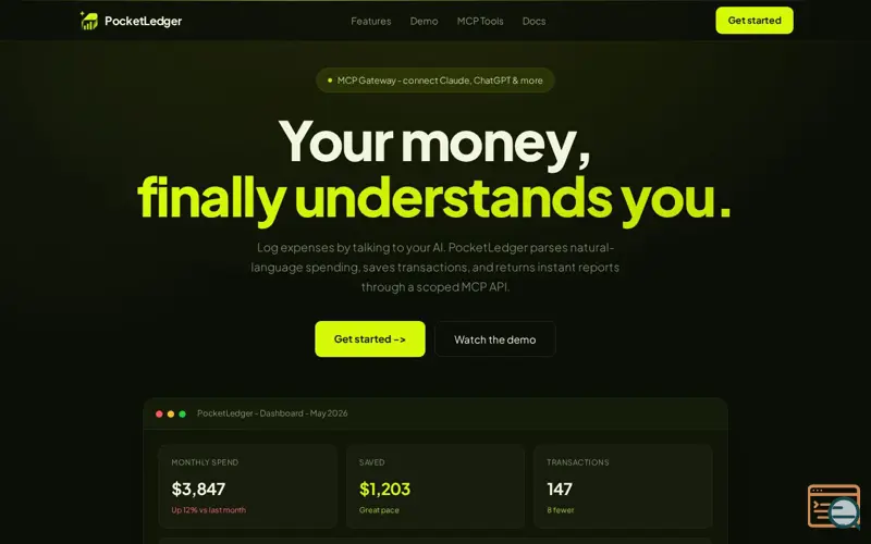 Screenshot of PocketLedger