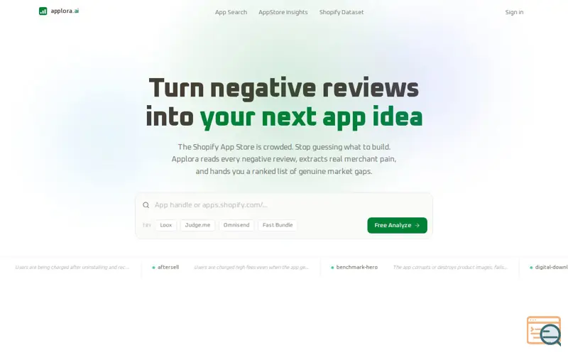 Screenshot of Applora