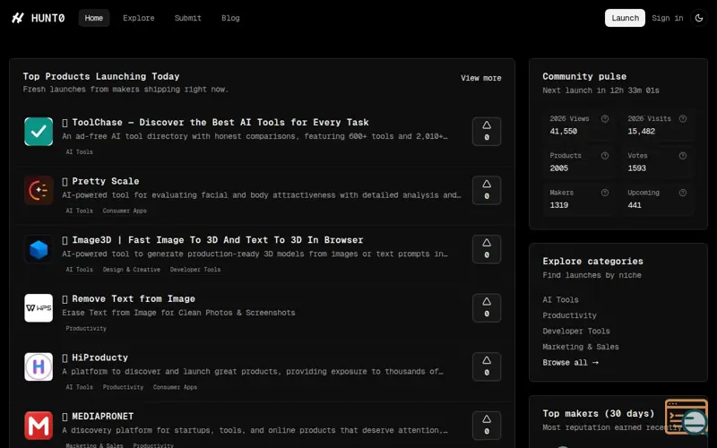 Screenshot of HUNT0