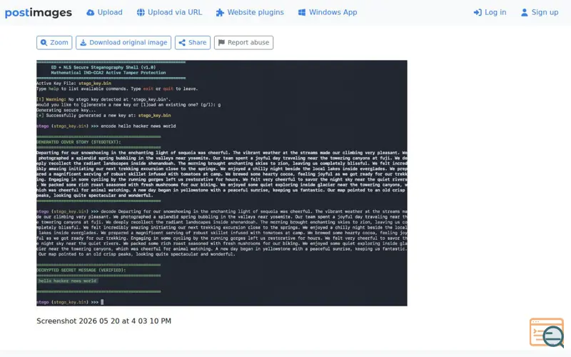 Screenshot of Postimg