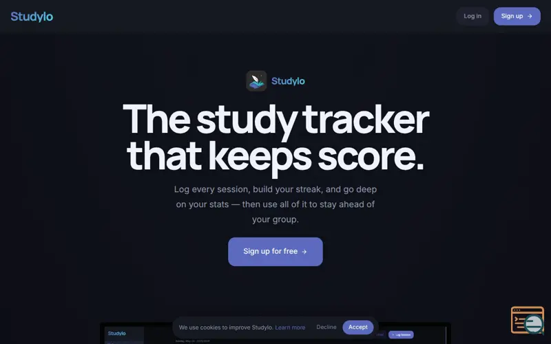 Screenshot of Studylo