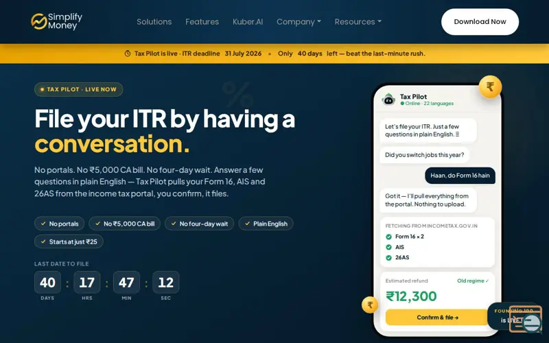 Screenshot of Simplify Money