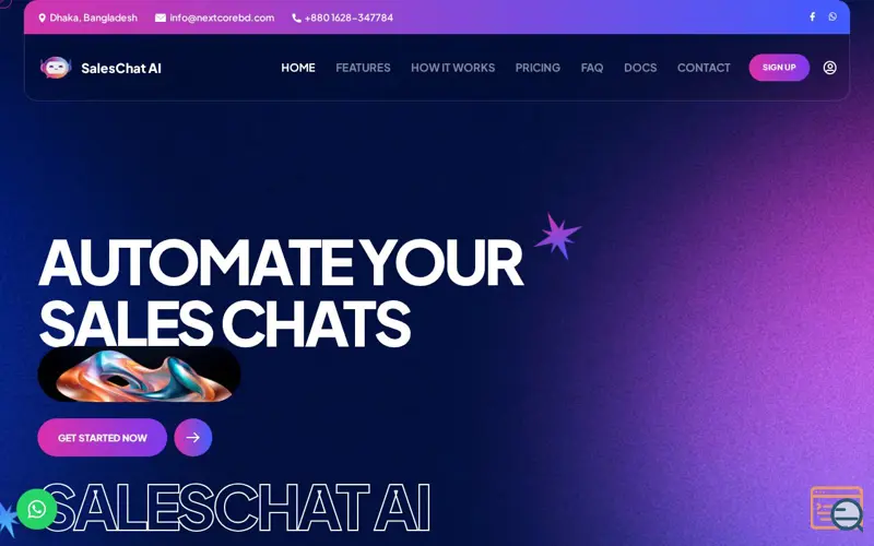 Screenshot of SalesChat AI