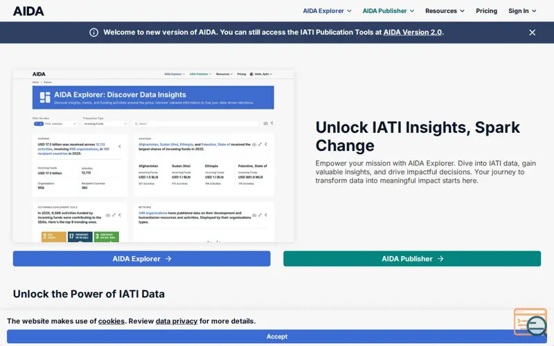 Screenshot of AIDA