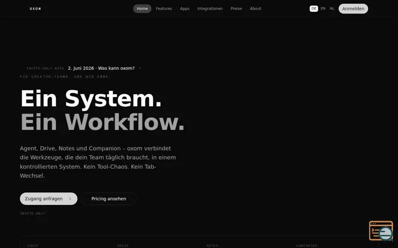 Screenshot of oxom (BETA), a launch using MyWOT