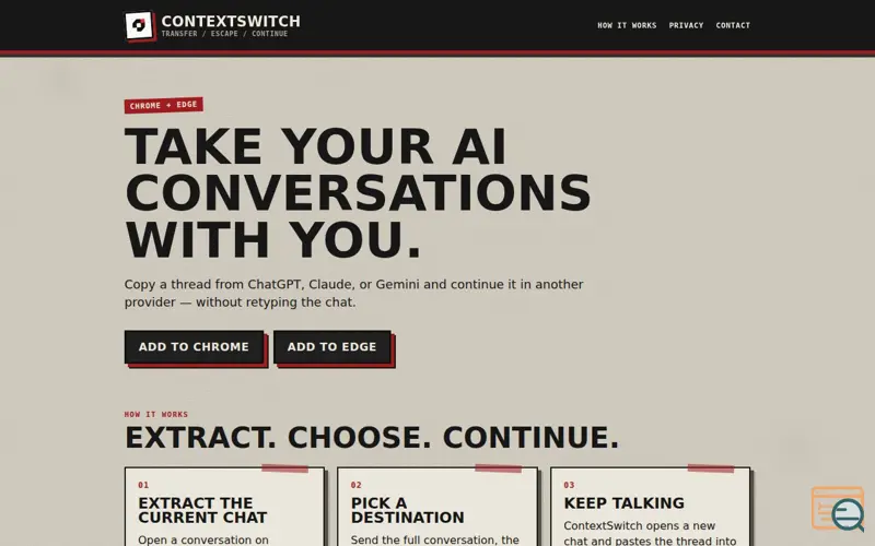 Screenshot of ContextSwitch