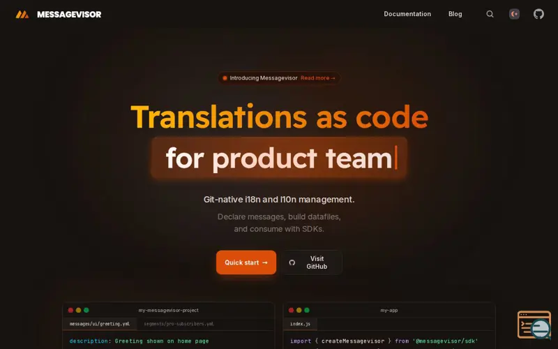 Screenshot of Messagevisor