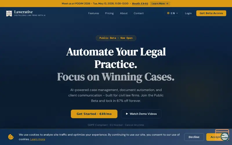 Screenshot of Lawcrative