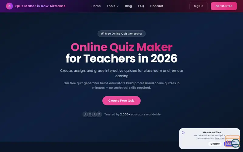 Screenshot of AI QuizFactory