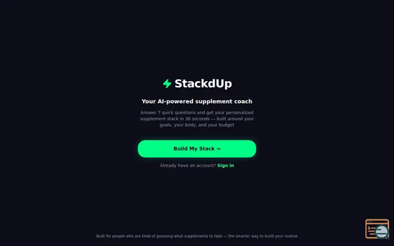 Screenshot of StackdUp