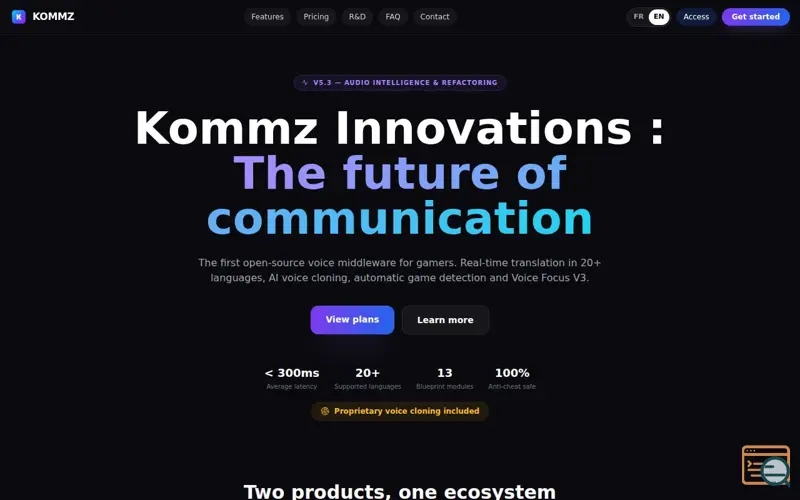Screenshot of KOMMZ Gamer v5.3