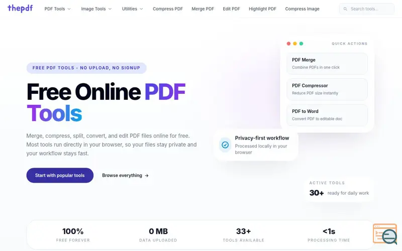 Screenshot of thepdftools