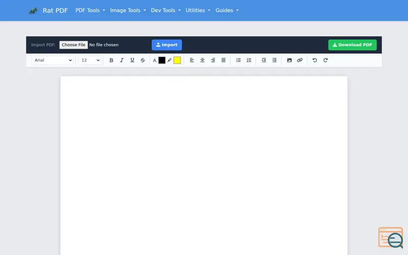Screenshot of Rat PDF — Free PDF Editor