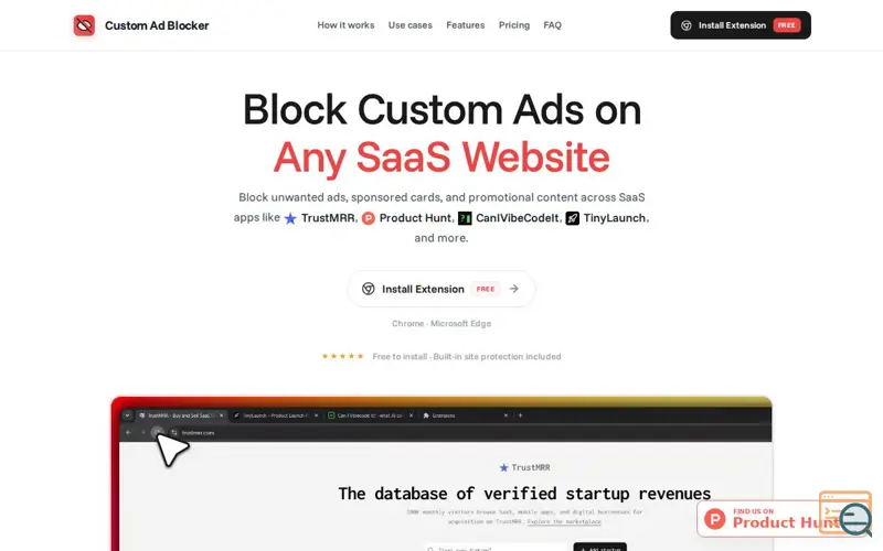 Screenshot of Custom Ad Blocker