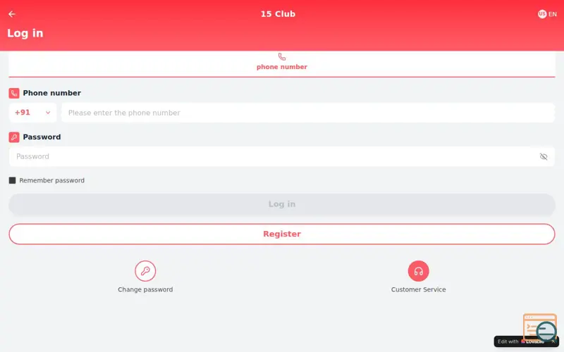 Screenshot of 15 Club