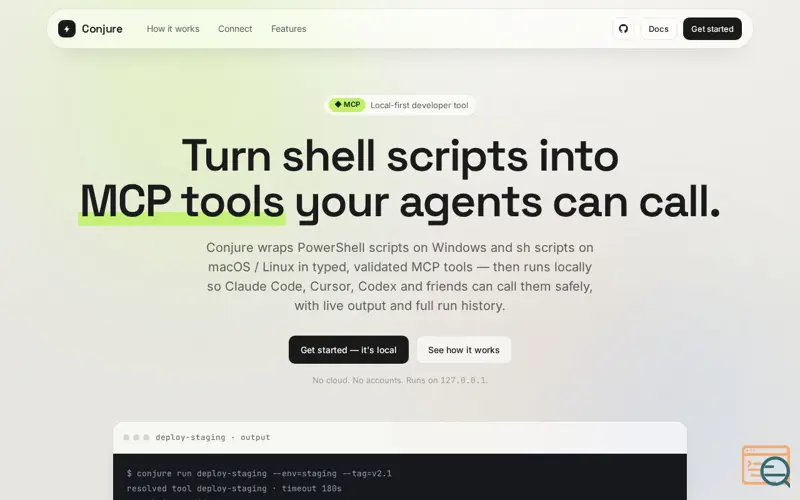Screenshot of Conjure