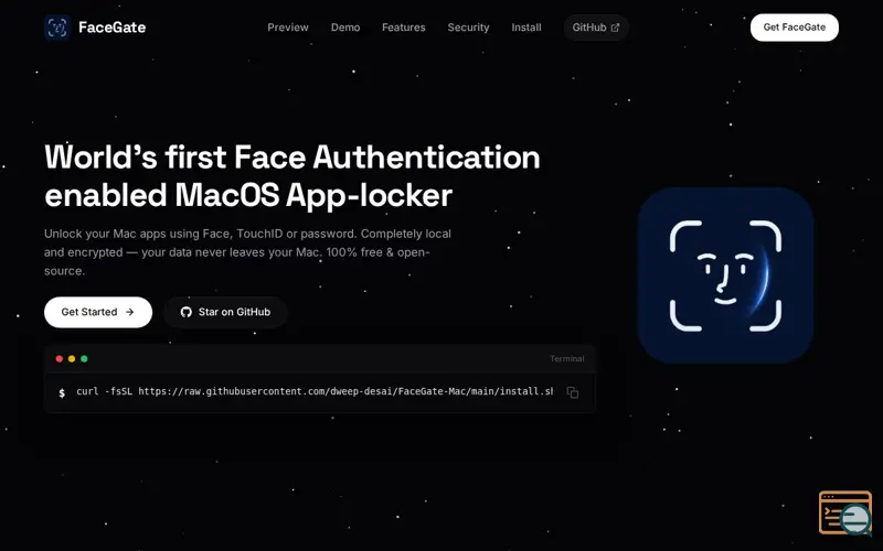 Screenshot of FaceGate 