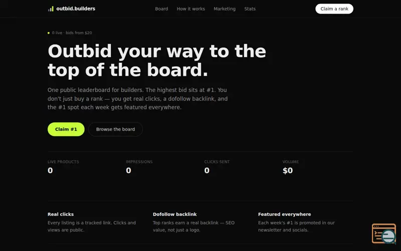 Screenshot of Outbid