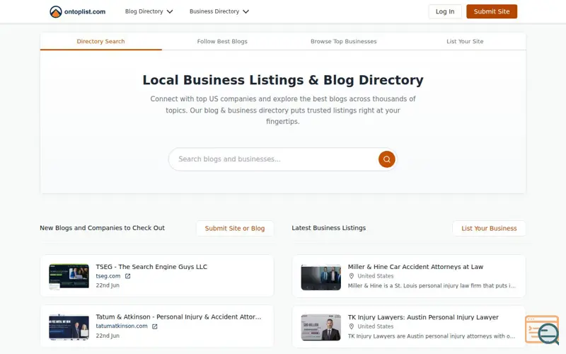 Screenshot of On Top List