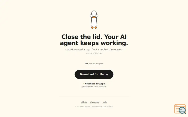 Screenshot of StayUp