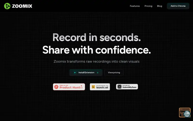 Screenshot of Zoomix, a launch using Build What Matters