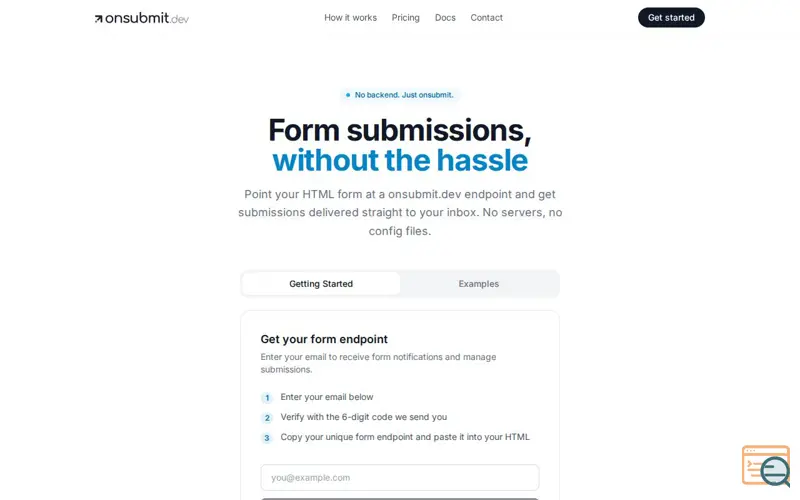 Screenshot of onsubmit.dev