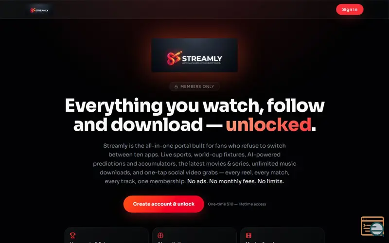 Screenshot of Streamly — Unlock Everything. One Place.
