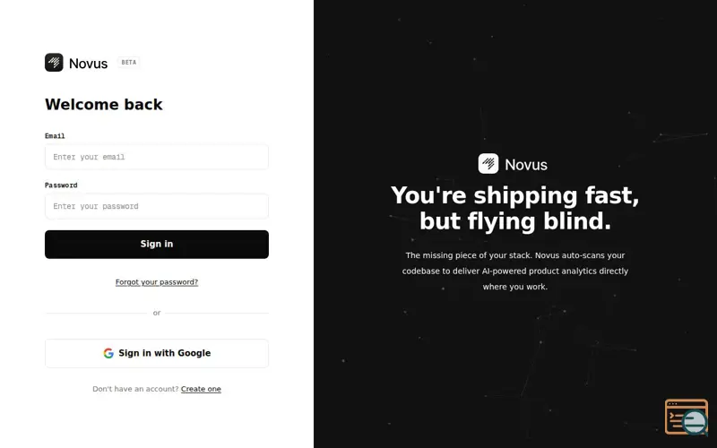 Screenshot of Novus, a launch using Pendo