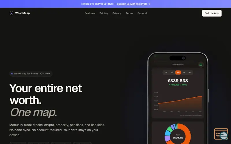 Screenshot of WealthMap