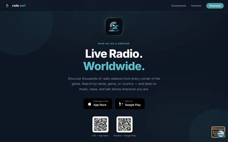 Screenshot of RadioSurf — Live Radio Worldwide