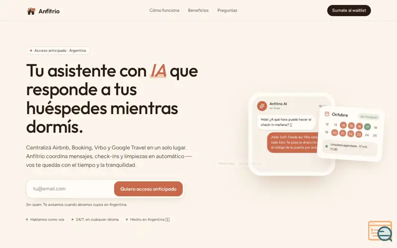Screenshot of Anfitrio